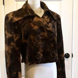 Super Cute Brown Faux‎ Two Tone Fur Bolero